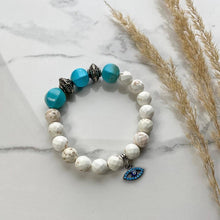 Load image into Gallery viewer, Comfort &amp; Protection | TURQUOISE, WHITE BUFFALO STONE
