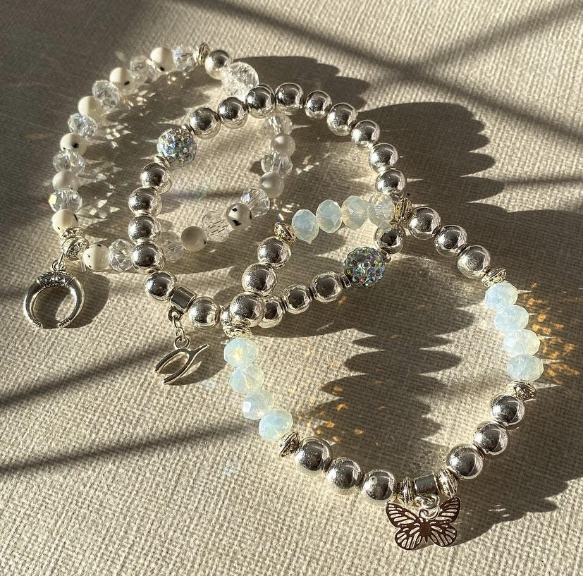 Hope & Serenity (Stack of 4)| JASPER, SELENITE, HOWLITE, QUARTZ