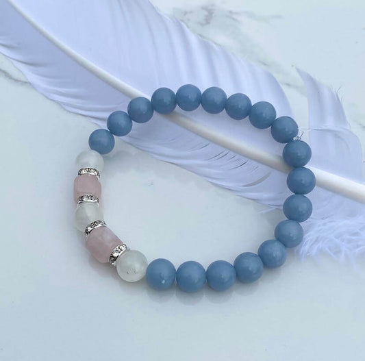 Comfort & Support | ANGELITE, ROSE QUARTZ, SELENITE