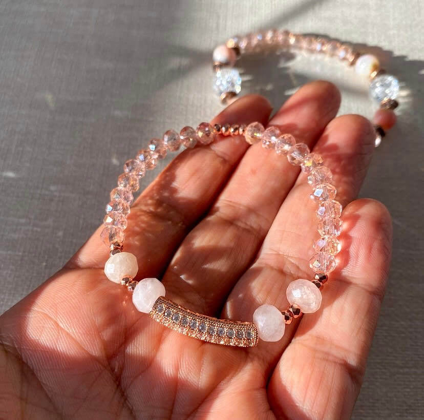 Beauty & Grace (Set) | ROSE QUARTZ, RHODONITE