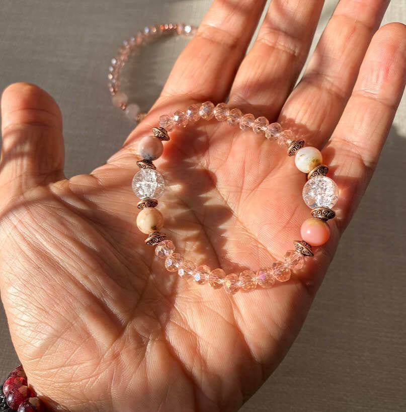 Beauty & Grace (Set) | ROSE QUARTZ, RHODONITE