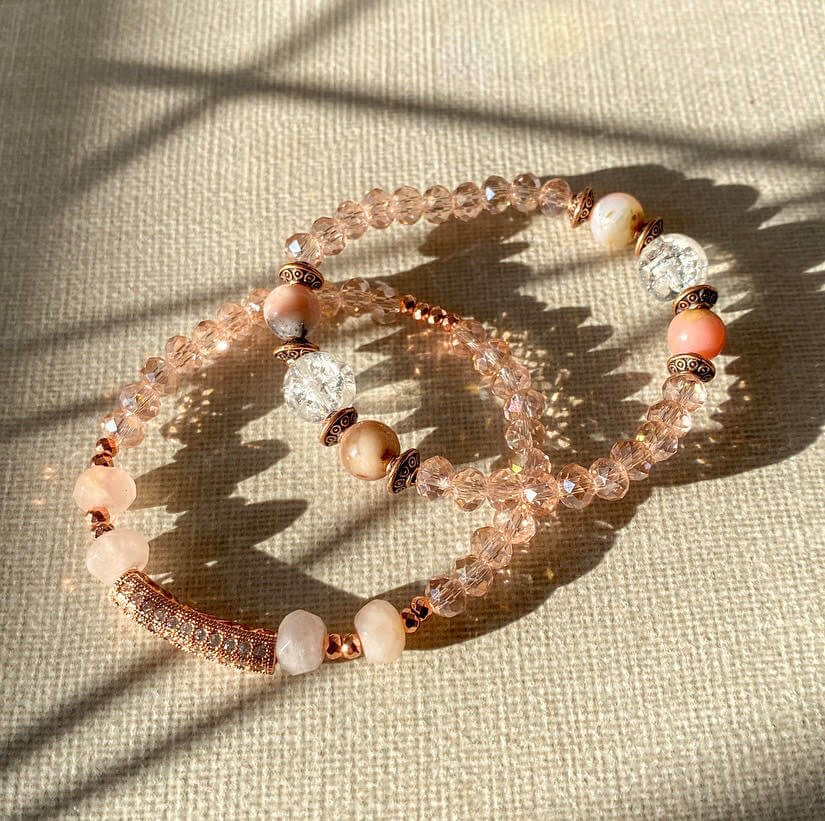 Beauty & Grace (Set) | ROSE QUARTZ, RHODONITE