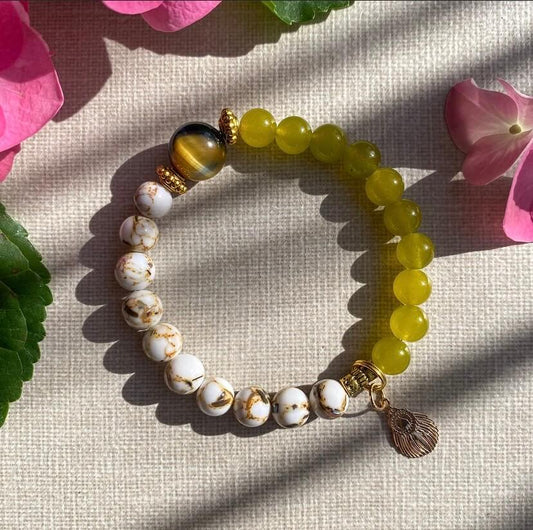 Prosperity & Growth (Set) | PERIDOT, PYRITE, HEMATITE, TIGER'S EYE, JASPER