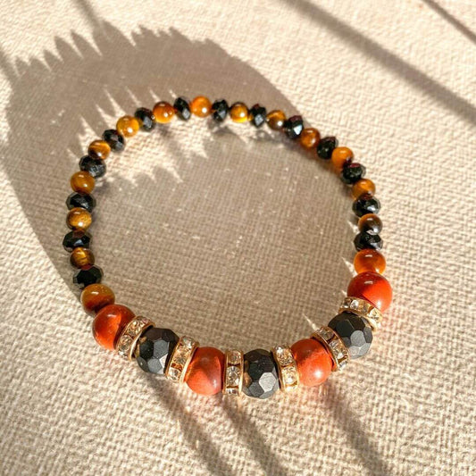 Secured & Anchored (Stack of 3) | ONYX, JASPER, TIGER'S EYE, CITRINE, PYRITE