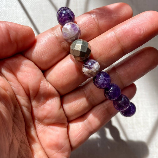 Independence &  Progress| AMETHSYT, PYRITE, CHEVRON AMETHYST