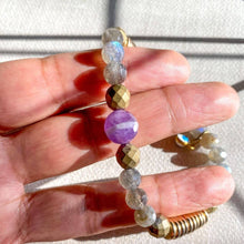 Load image into Gallery viewer, Protection, Intuition, Prosperity | LABRADORITE, PYRITE, AMETHYST
