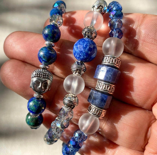 Responsibility & Accountability (Stack of 3) | SODALITE, LAPIS LAZULI, QUARTZ