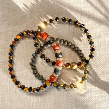 Load image into Gallery viewer, Secured &amp; Anchored (Stack of 3) | ONYX, JASPER, TIGER&#39;S EYE, CITRINE, PYRITE
