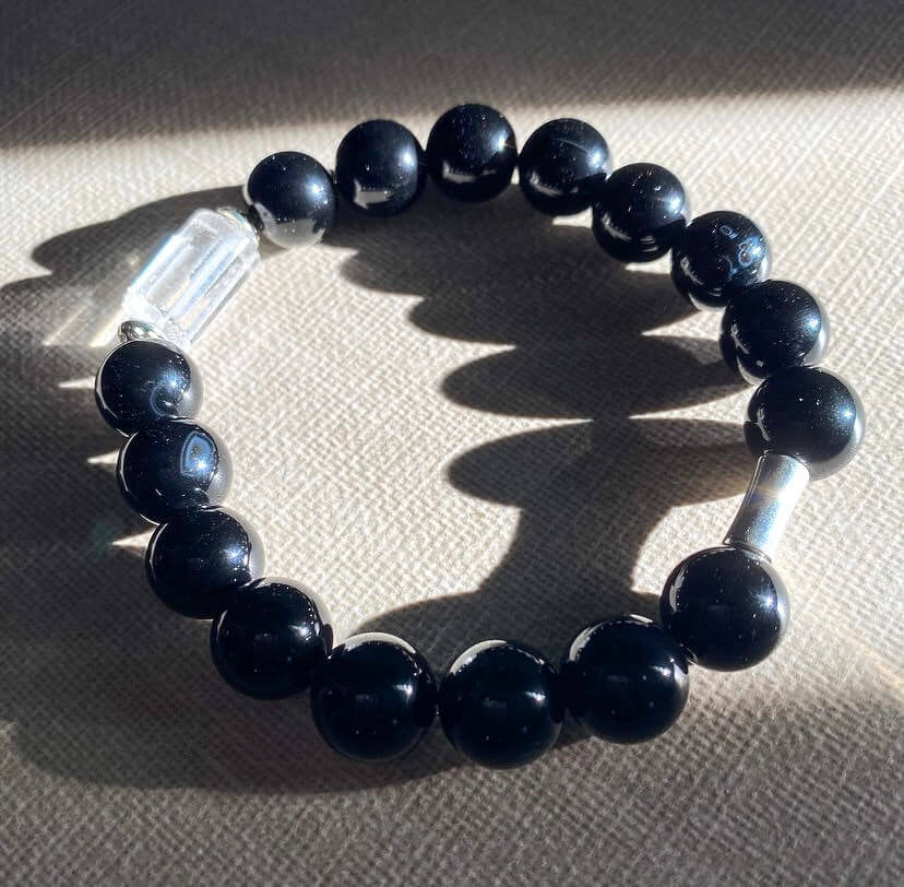 Black Agate and Quartz Bar